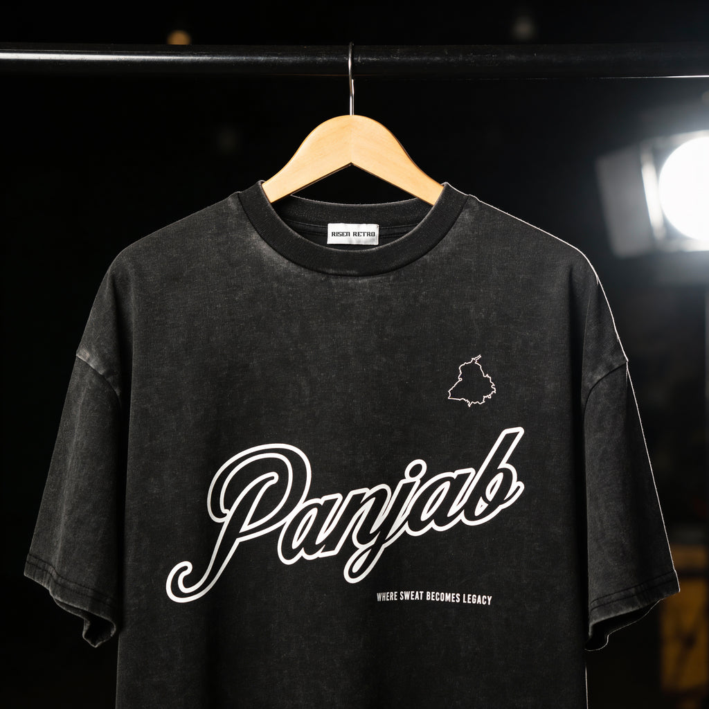 Panjab Legacy X RisenRetro Oversized Heavyweight 240GSM T-Shirt - risenretro