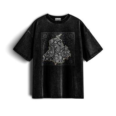Panjab Bandana Tee X RisenRetro Oversized Heavyweight 240GSM T-Shirt - risenretro