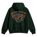 Doberman Never Give Up  X RisenRetro Oversized Heavy 350GSM Hoodie - risenretro