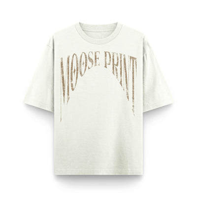 The Moose Print OFFWHITE Oversized Heavyweight 240GSM T-Shirt showcasing a bold graphic design on a soft cotton fabric.