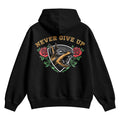 Doberman Never Give Up X RisenRetro Oversized Heavy 350GSM Hoodie - risenretro