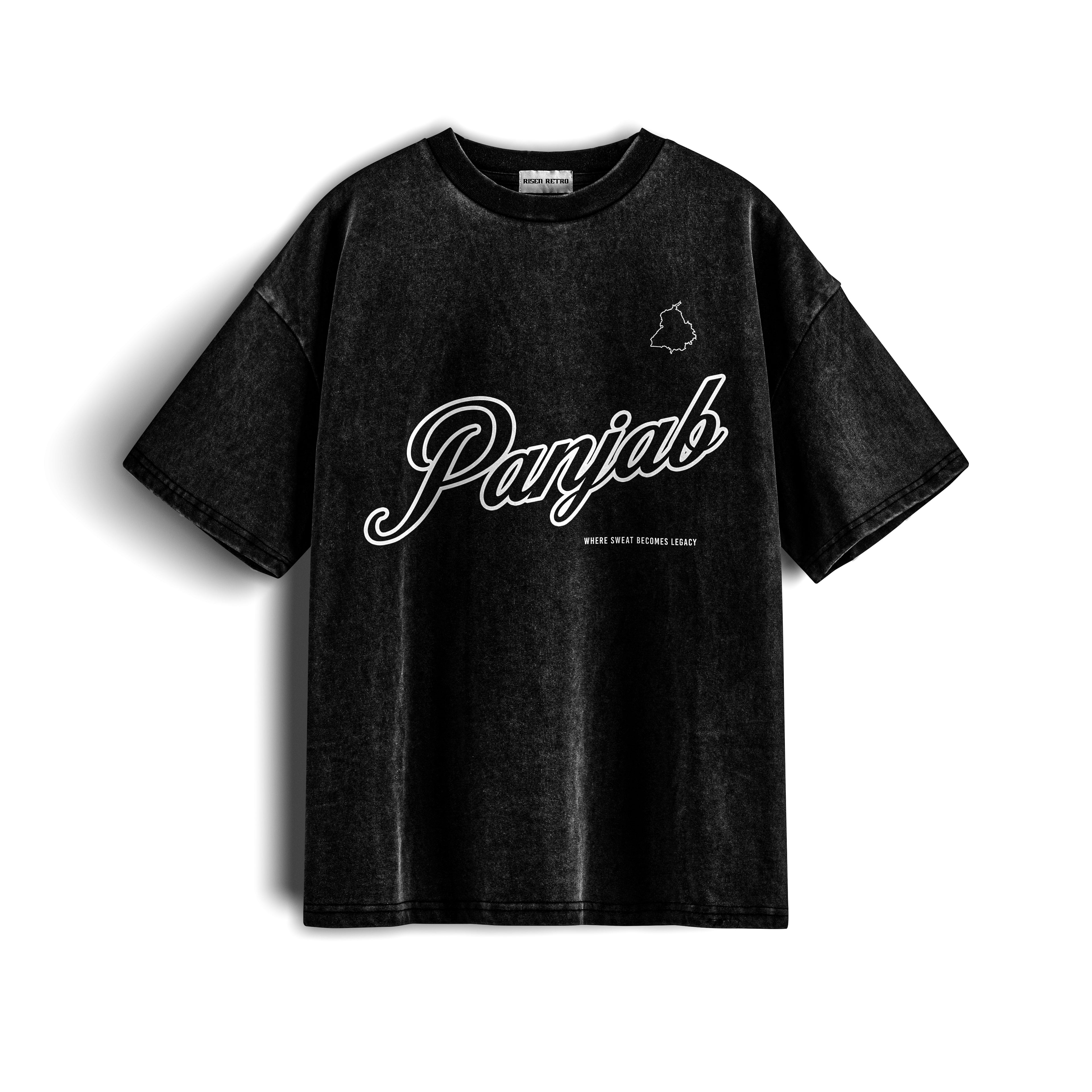 Panjab Legacy X RisenRetro Oversized Heavyweight 240GSM T-Shirt - risenretro
