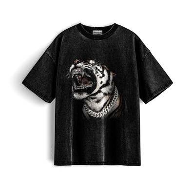 Tiger Roar X RisenRetro Acid washed French Terry 240 GSM - risenretro
