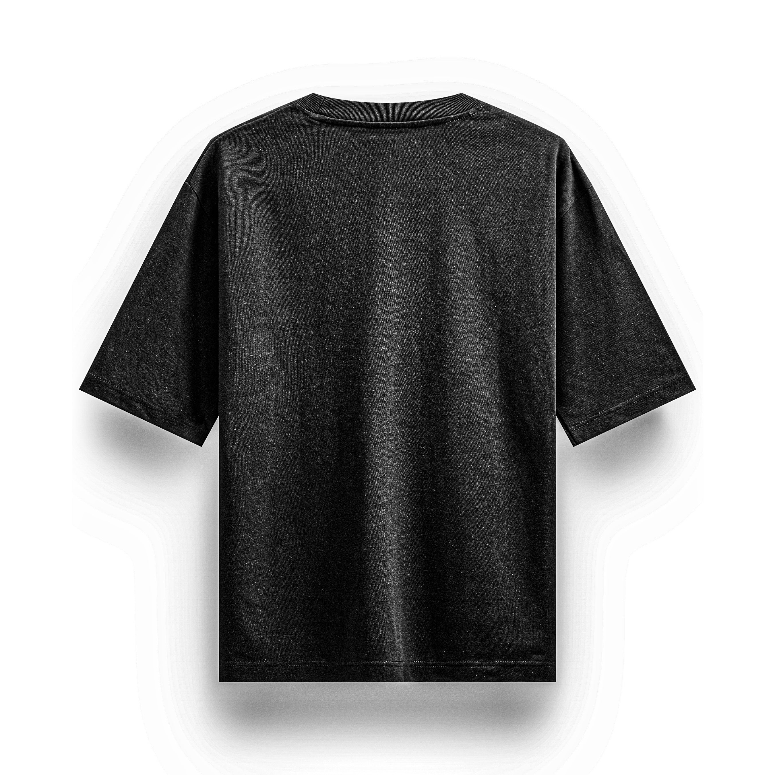 Tiger Roar X RisenRetro Black French Terry 240 GSM Oversized Tee - risenretro