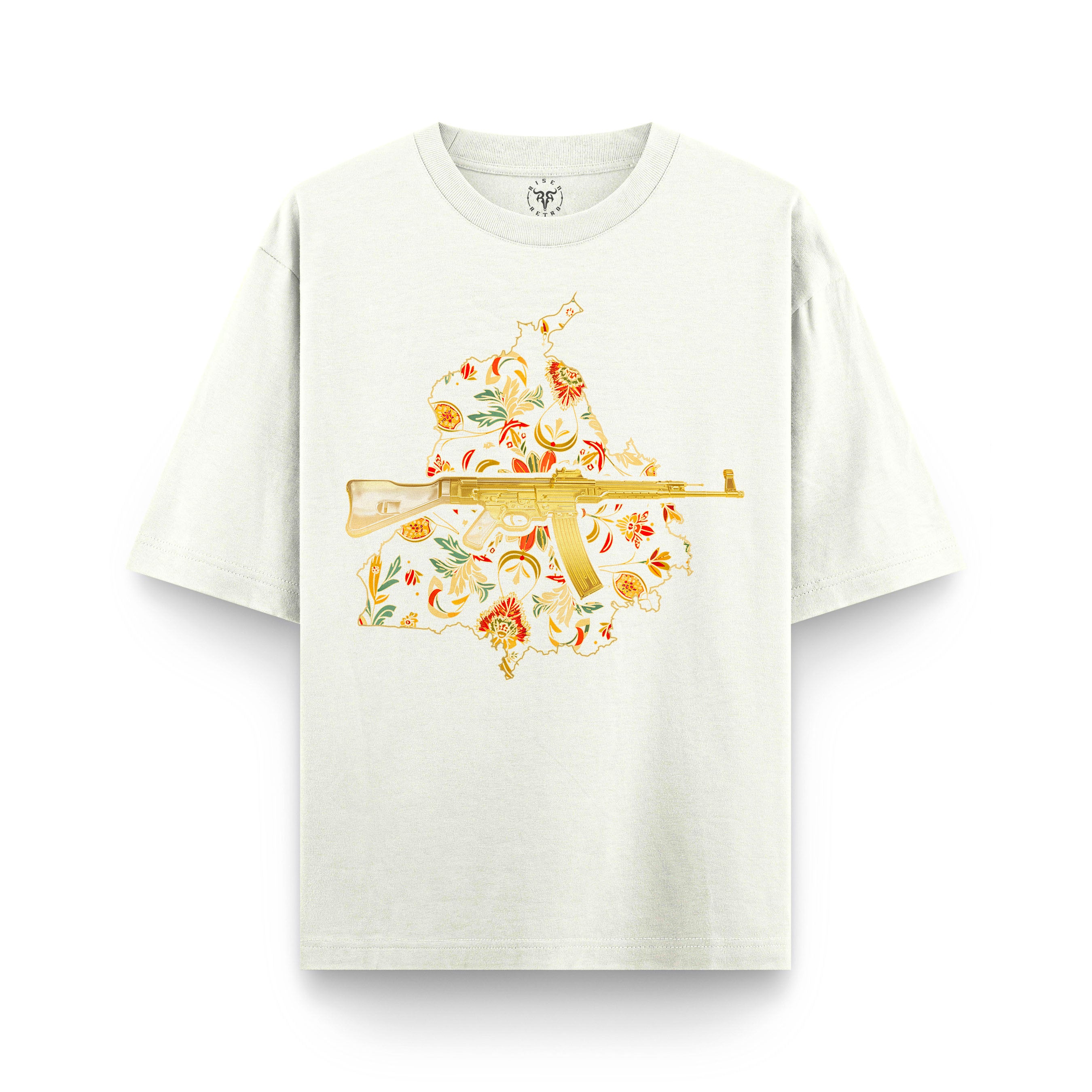 Vintage Panjab 47 X RisenRetro Oversized Heavyweight French Terry 240GSM T-Shirt - risenretro