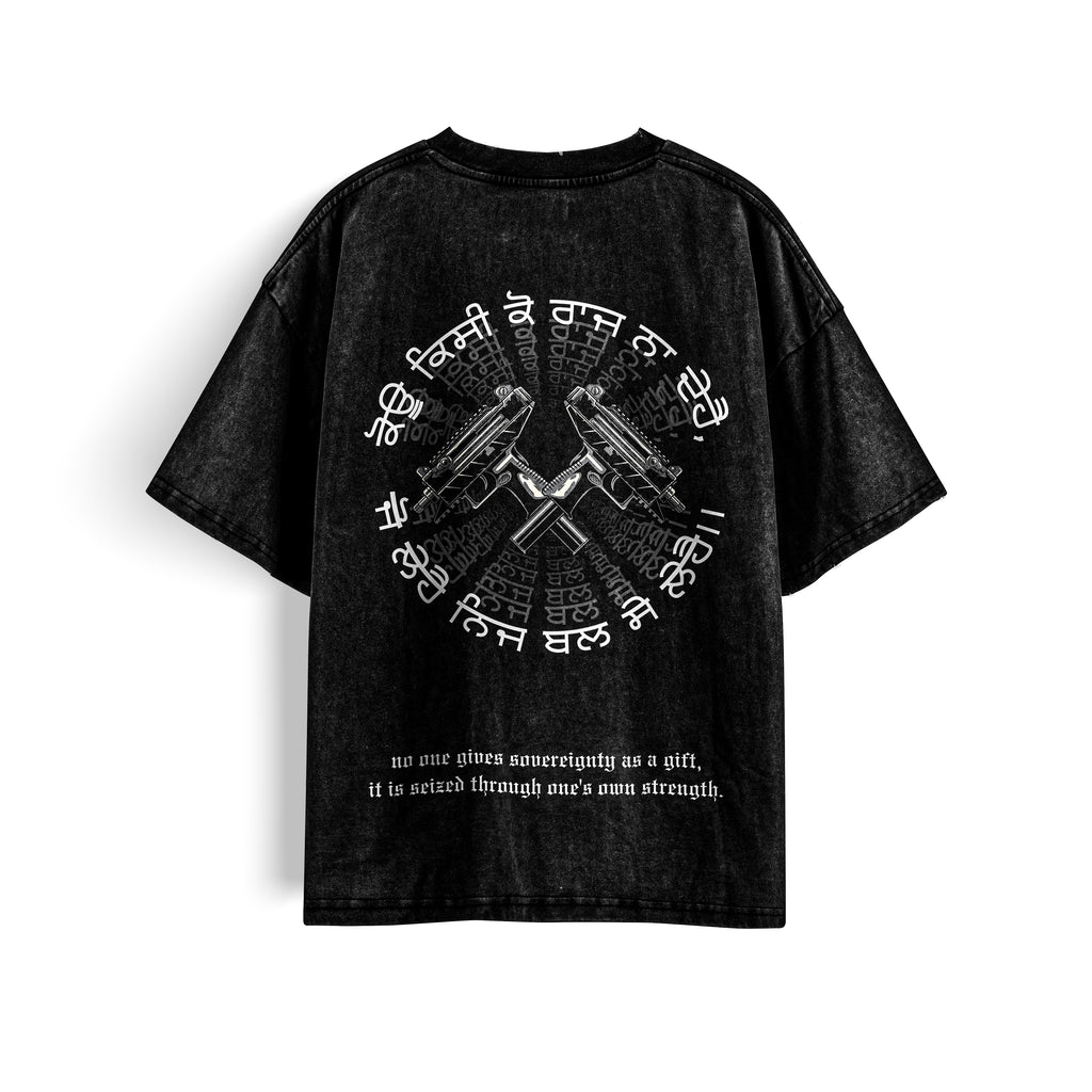 Force of Will Acid washed X RisenRetro French Terry 240 GSM T shirt - risenretro