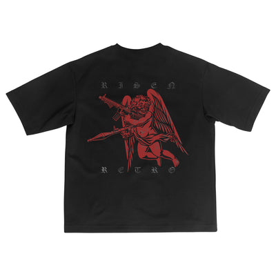 BAD ANGEL Drop Shoulder Tee X RisenRetro®️ - risenretro