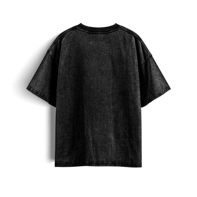 WayMaker Desaturated AcidWashed Oversized Cotton T-Shirt back view showcasing oversized fit and acid-washed design.