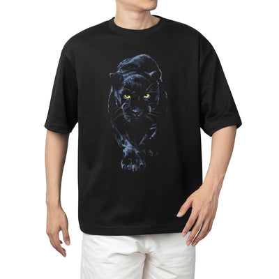Black Panther Drop Shoulder Tee X RisenRetro®️ - risenretro