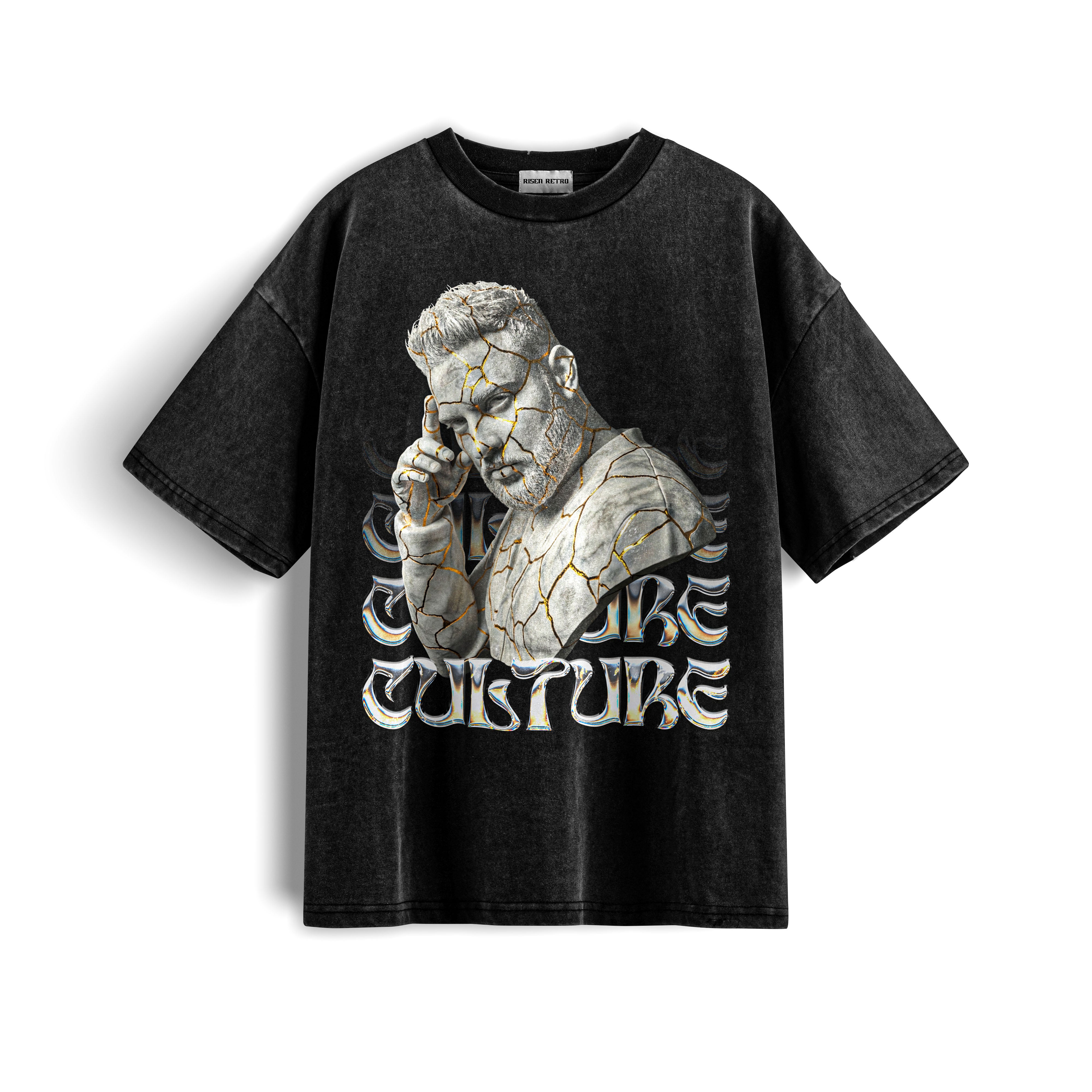 Aujla Culture X RisenRetro Oversized Heavyweight 240GSM T-Shirt - risenretro