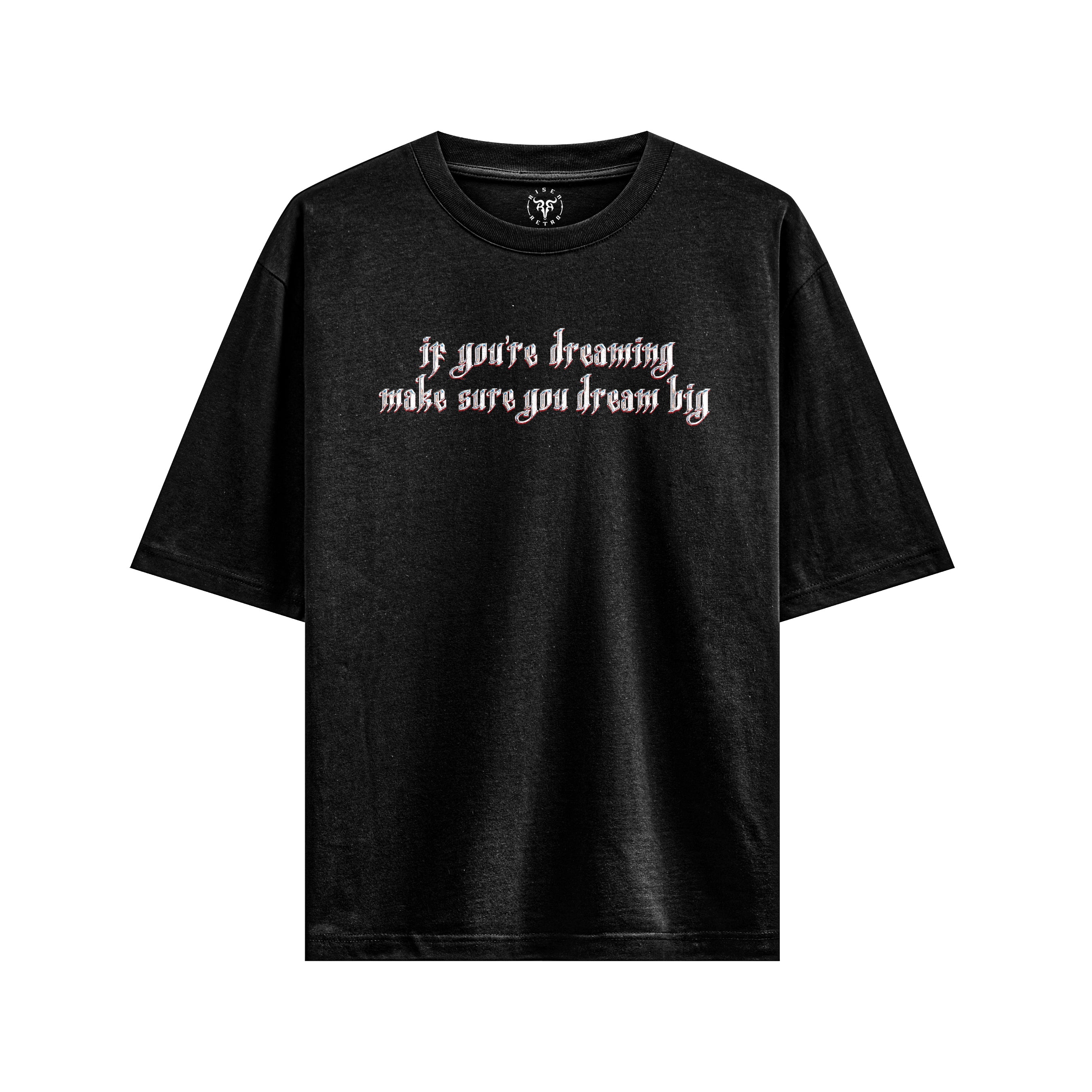 Dream Big X RisenRetro Oversized Heavyweight French Terry 240GSM T-Shirt - risenretro