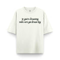 Dream Big OFFWHITE X RisenRetro Oversized Heavyweight French Terry 240GSM T-Shirt - risenretro