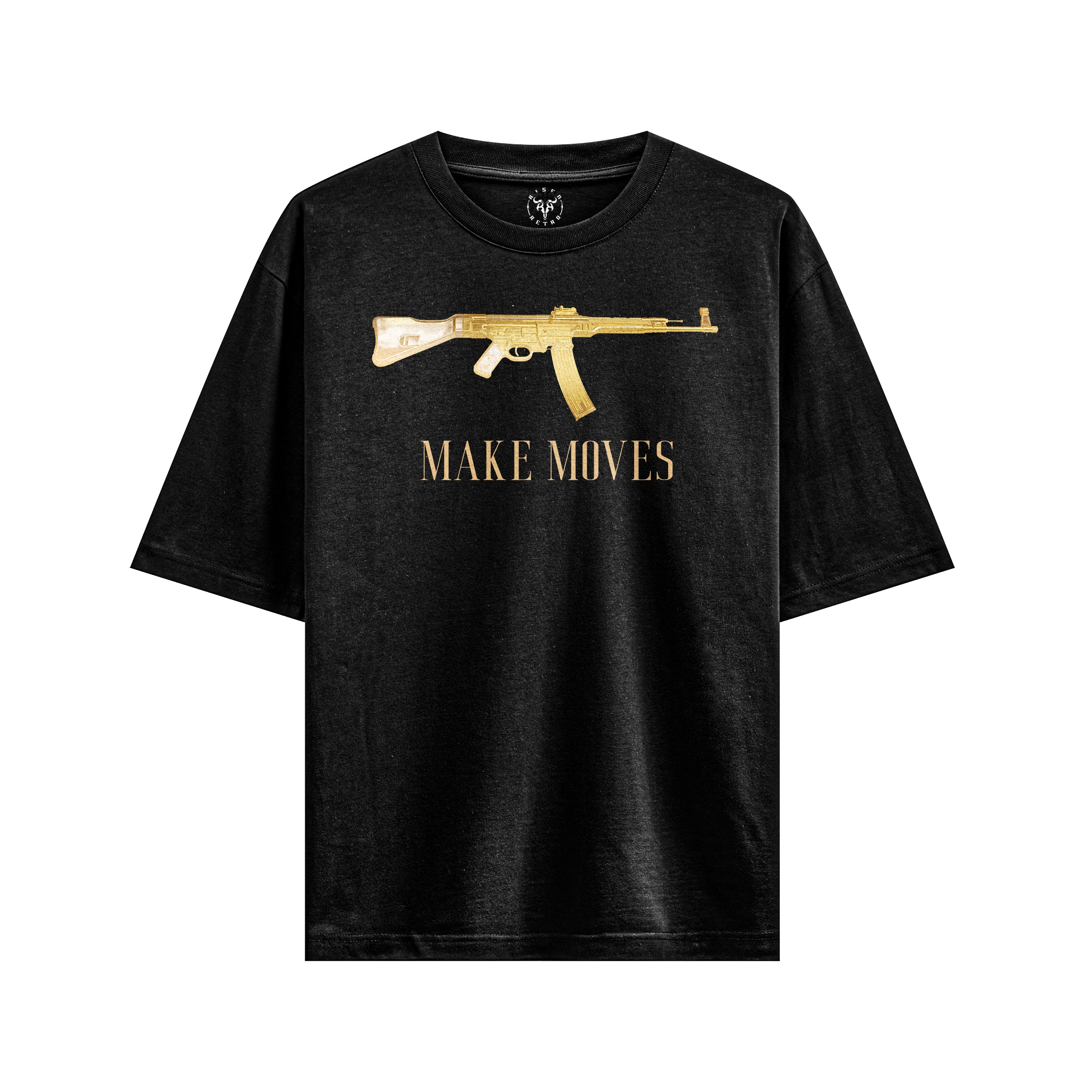 Make Moves X RisenRetro Oversized Heavyweight 240GSM T-Shirt - risenretro