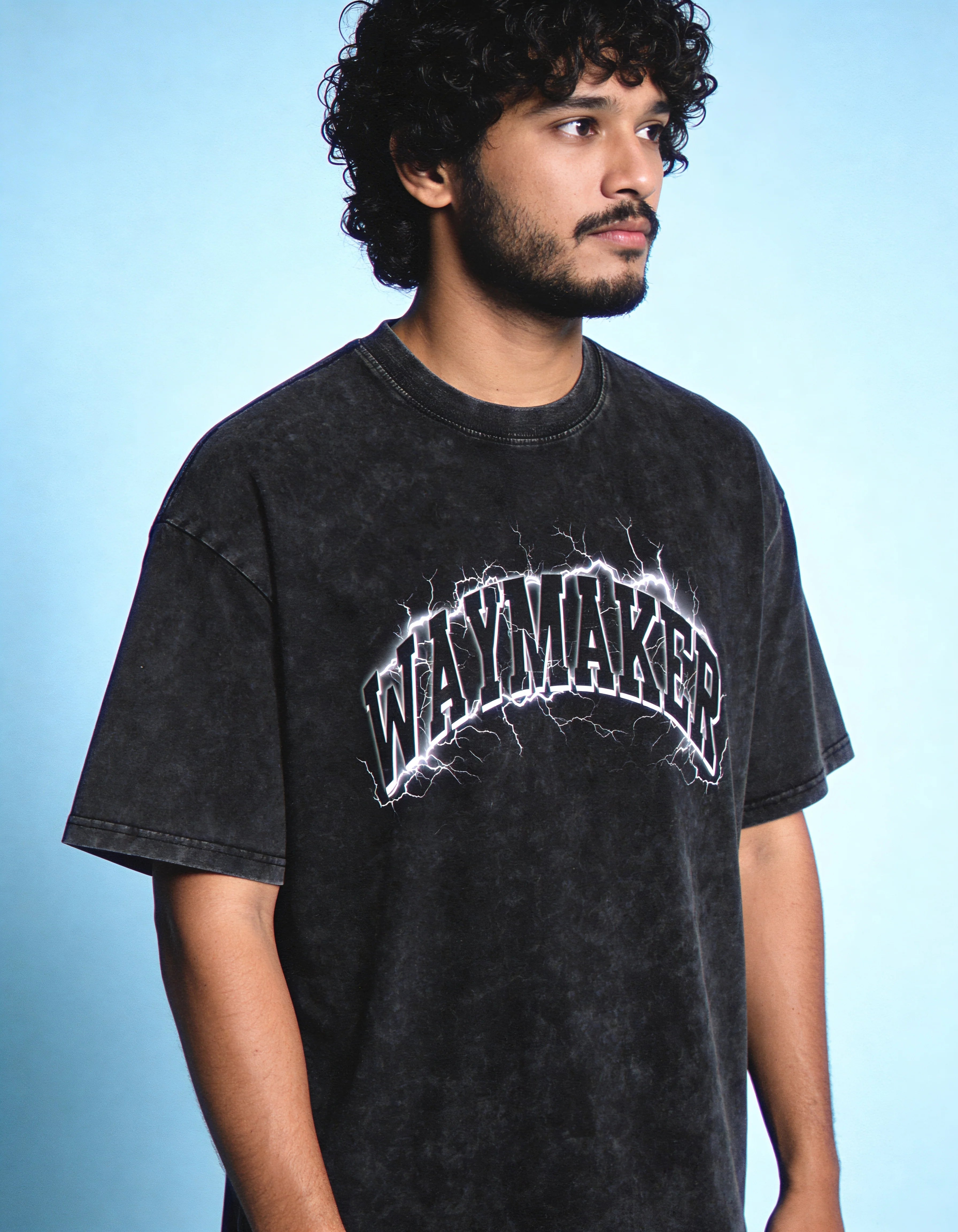 WayMaker Desaturated AcidWashed Oversized Cotton T-Shirt - risenretro