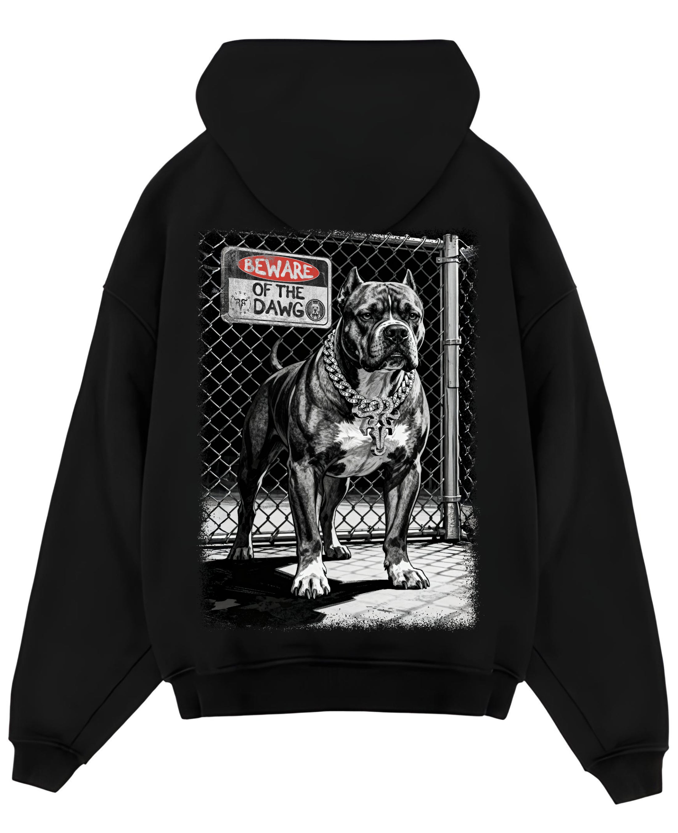 Black Oversized Hoodie Back Design
