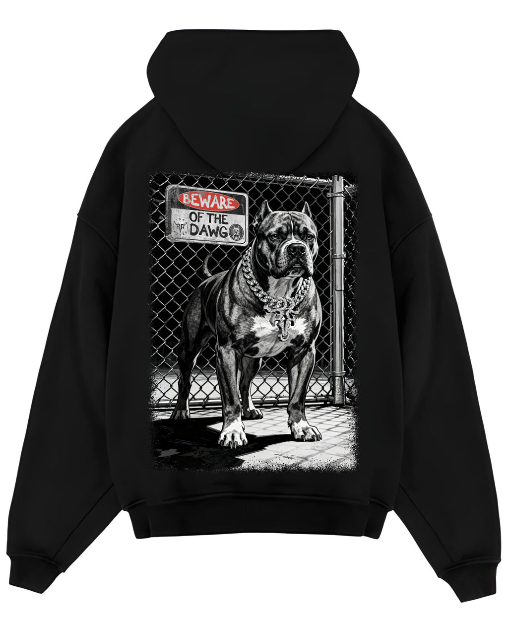 Black Oversized Hoodie Back Design