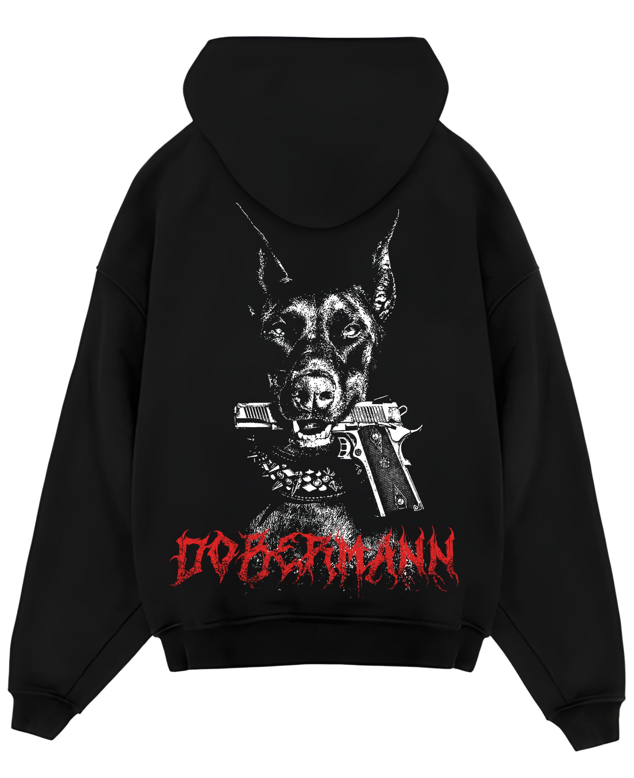 Black Oversized Hoodie Back Design
