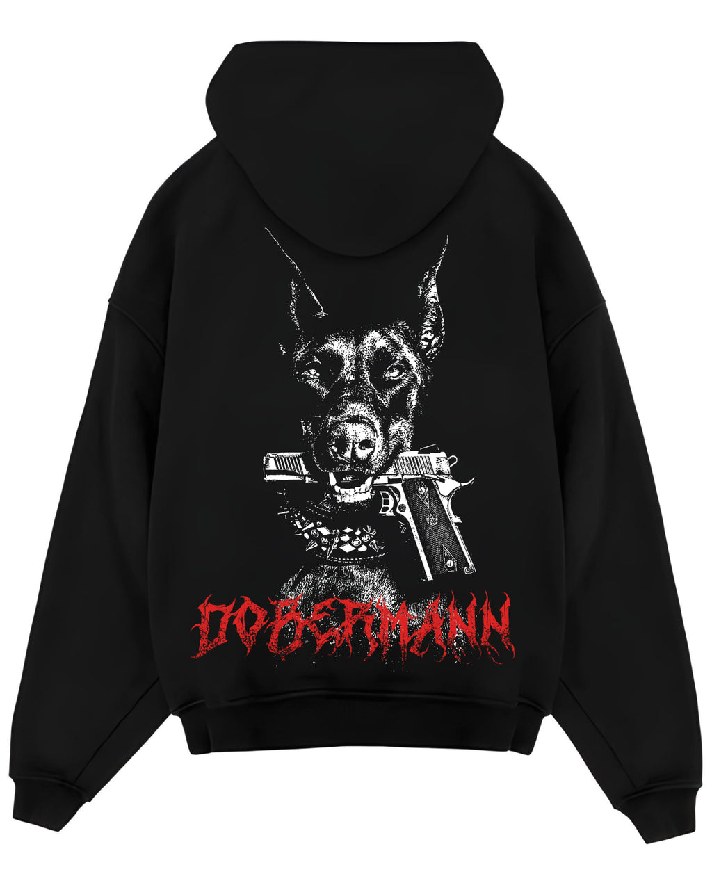 Black Oversized Hoodie Back Design
