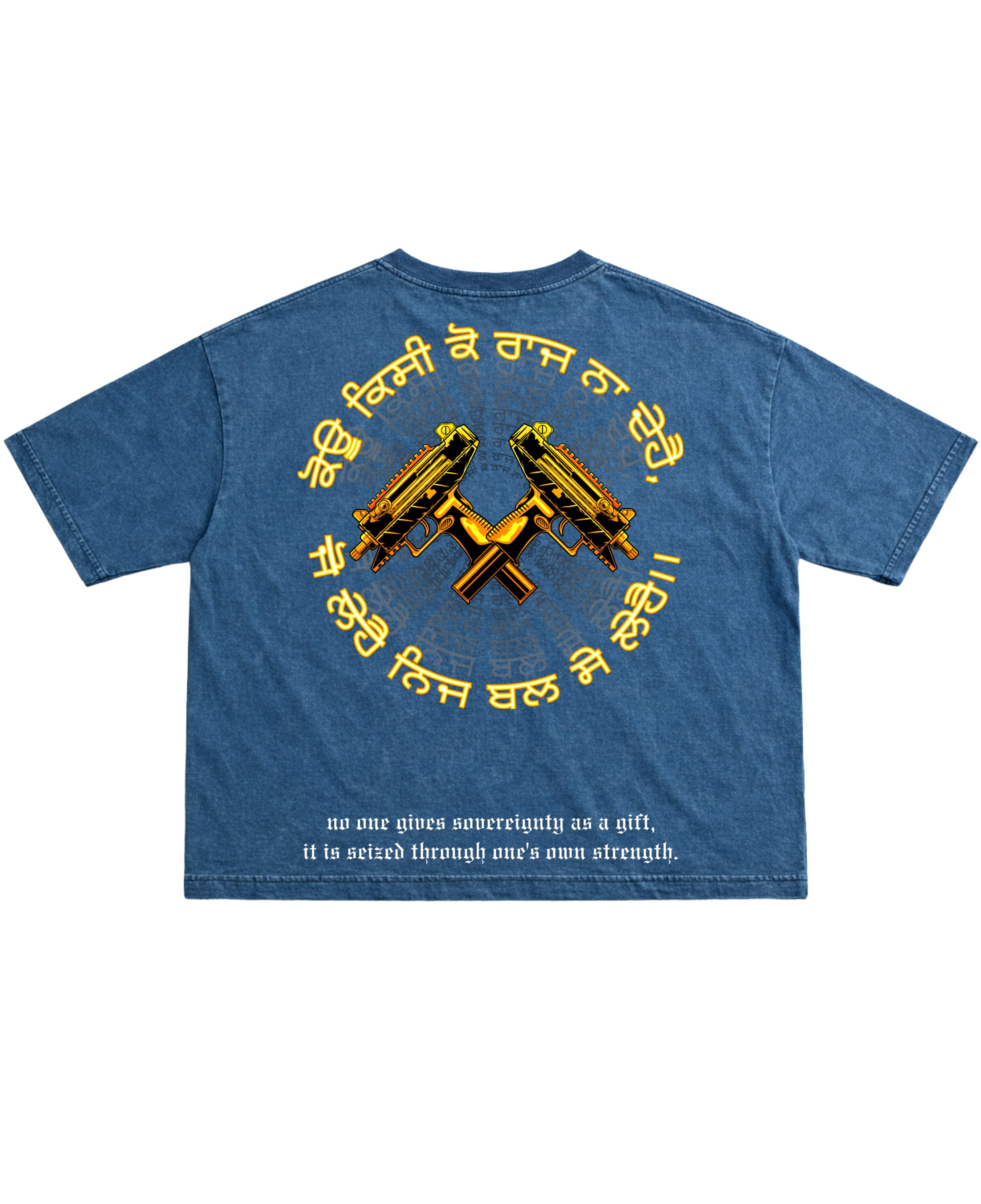 Denim Wash Boxy Fit T-shirt Back Design