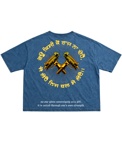 Denim Wash Boxy Fit T-shirt Back Design