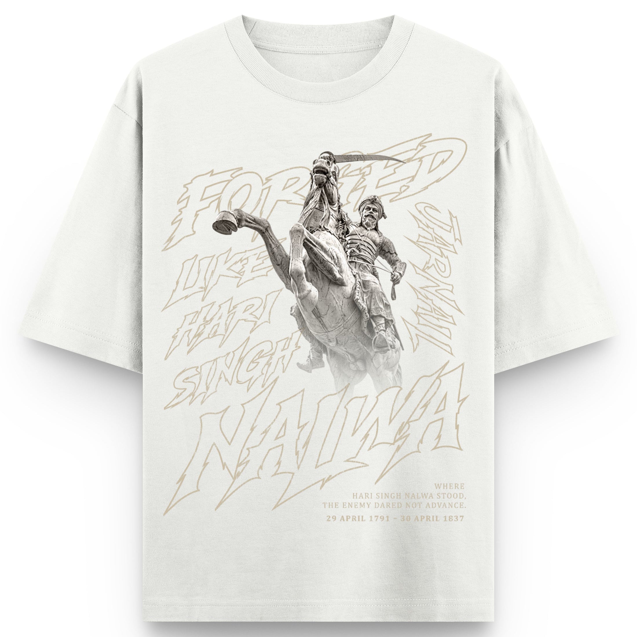 Off White Oversized T-shirt Front Design