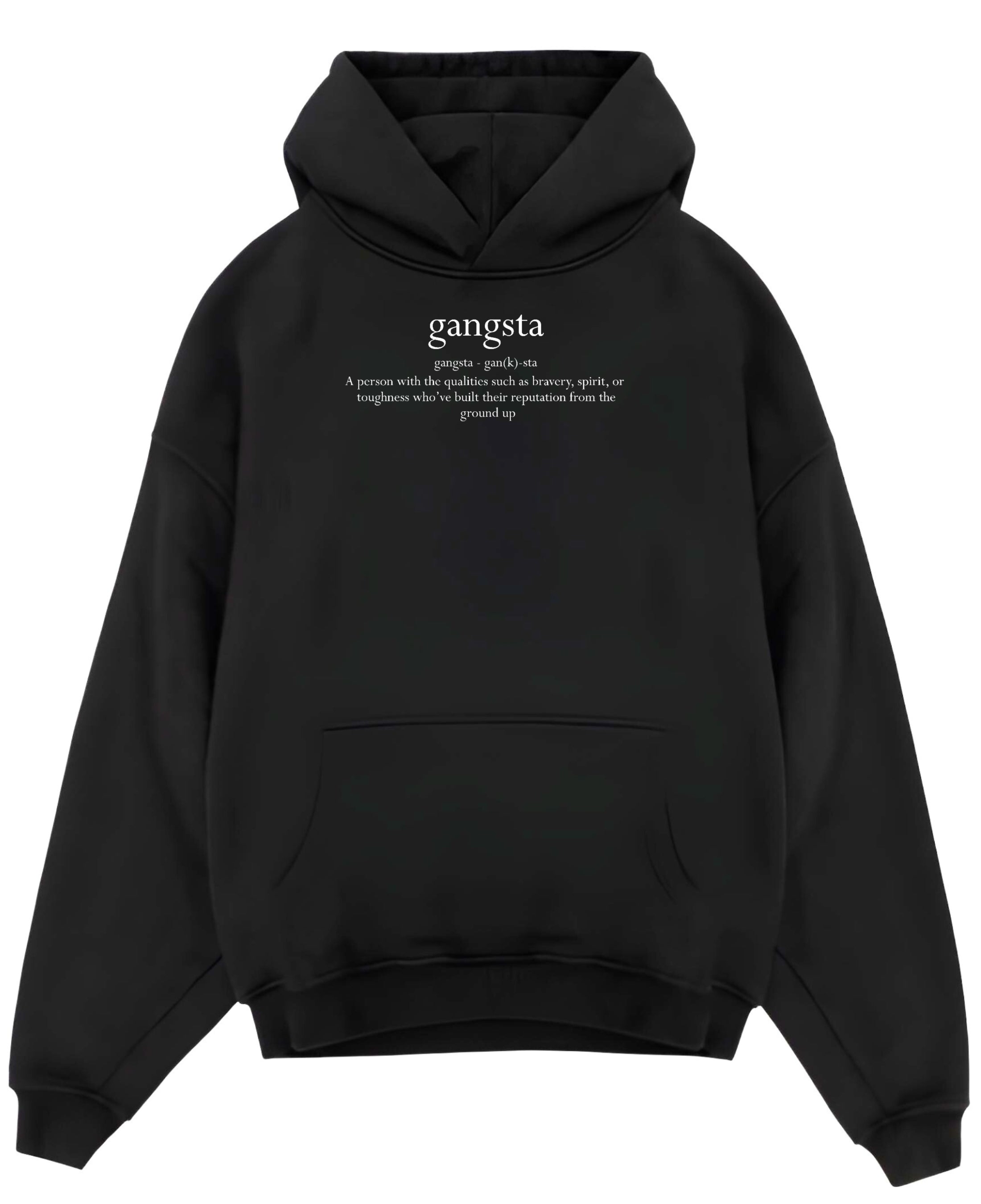 Black Oversized Hoodie Front Design