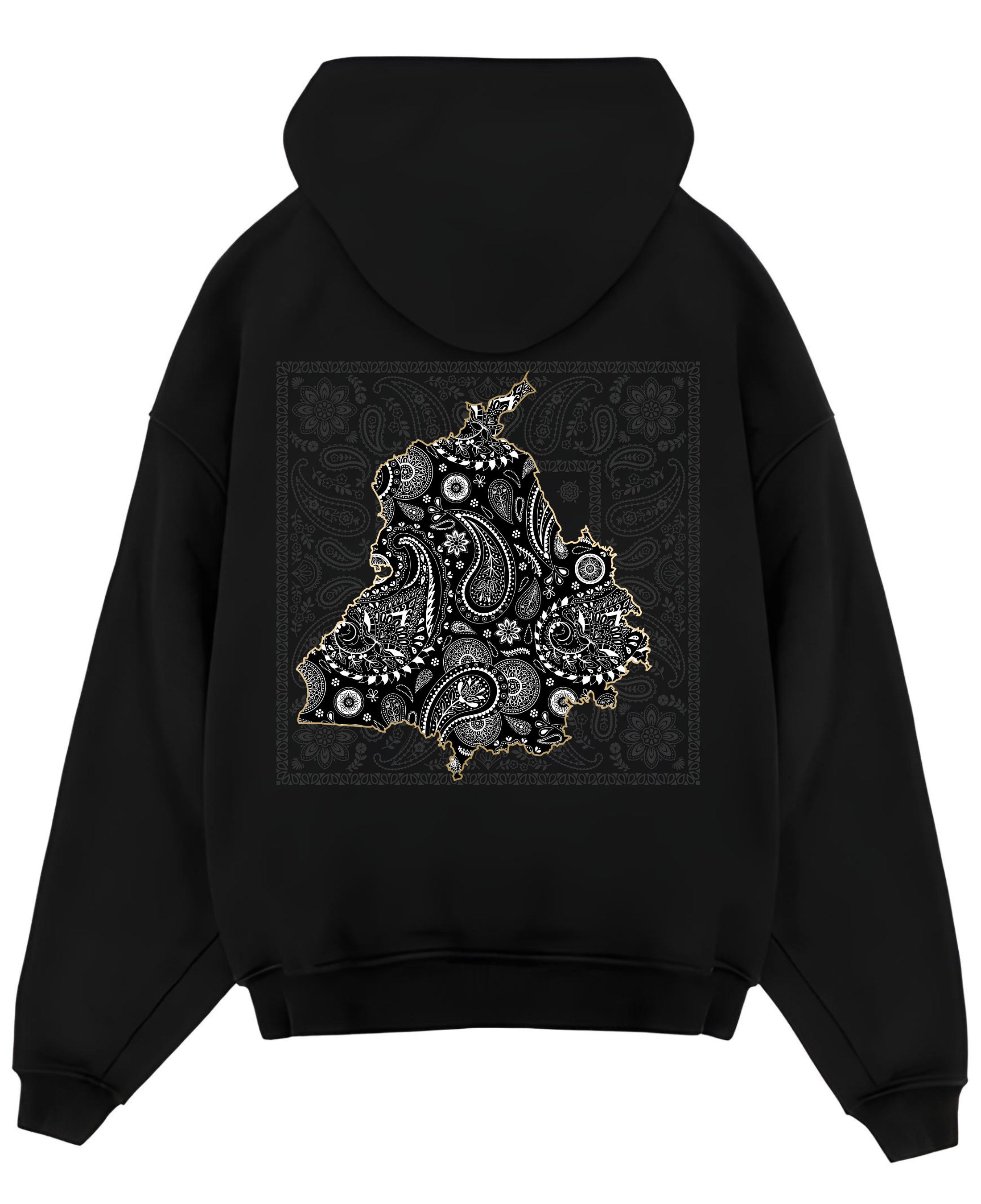 Black Oversized Hoodie Back Design