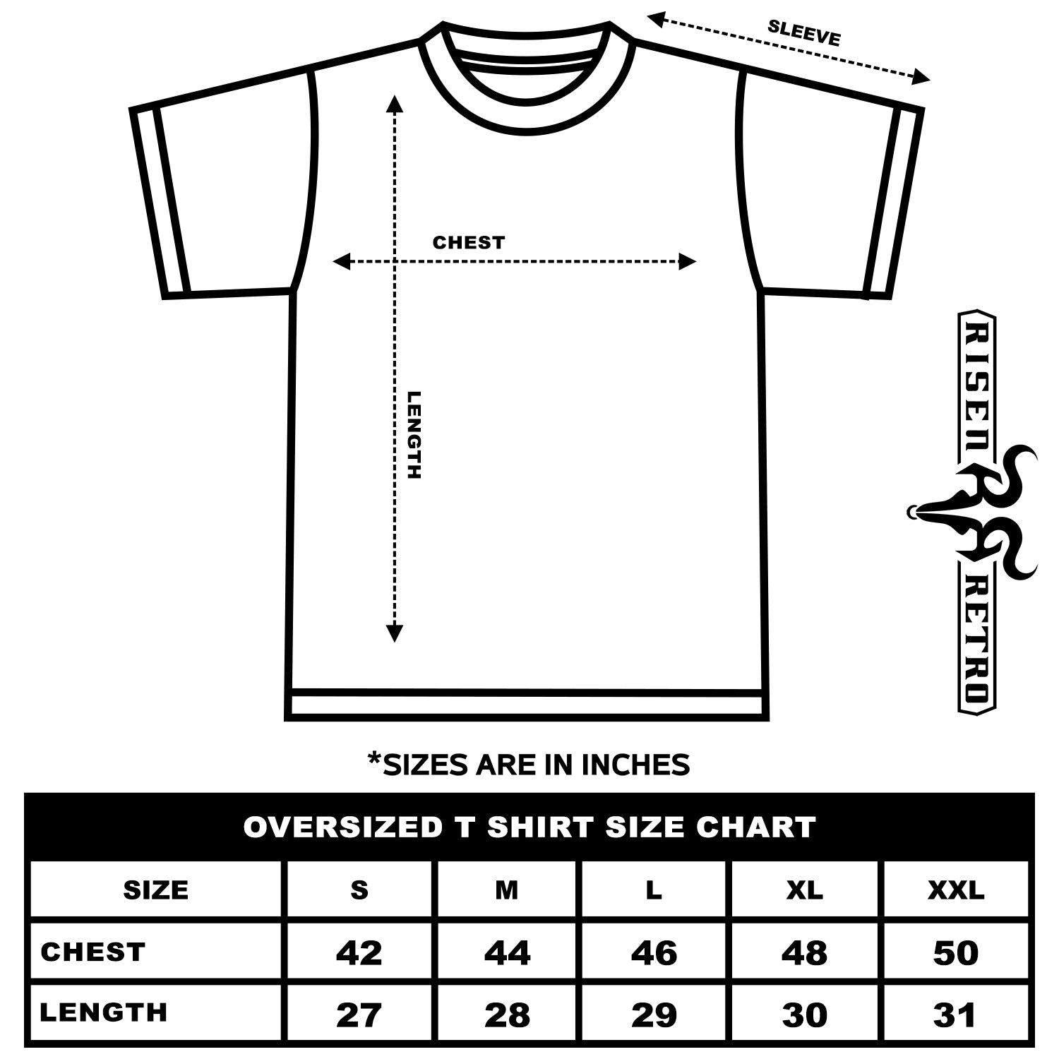 Panjab Black X Risen Retro  Oversized heavyweight French Terry 240GSM T-Shirt - risenretro