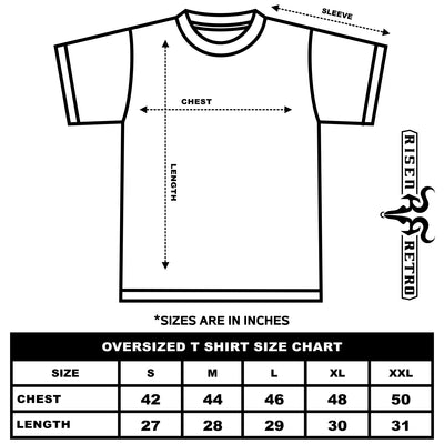 Panjab Black X Risen Retro  Oversized heavyweight French Terry 240GSM T-Shirt - risenretro