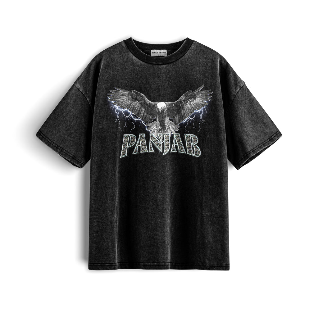 Panjab Acid Wash Oversized T-Shirt - risenretro