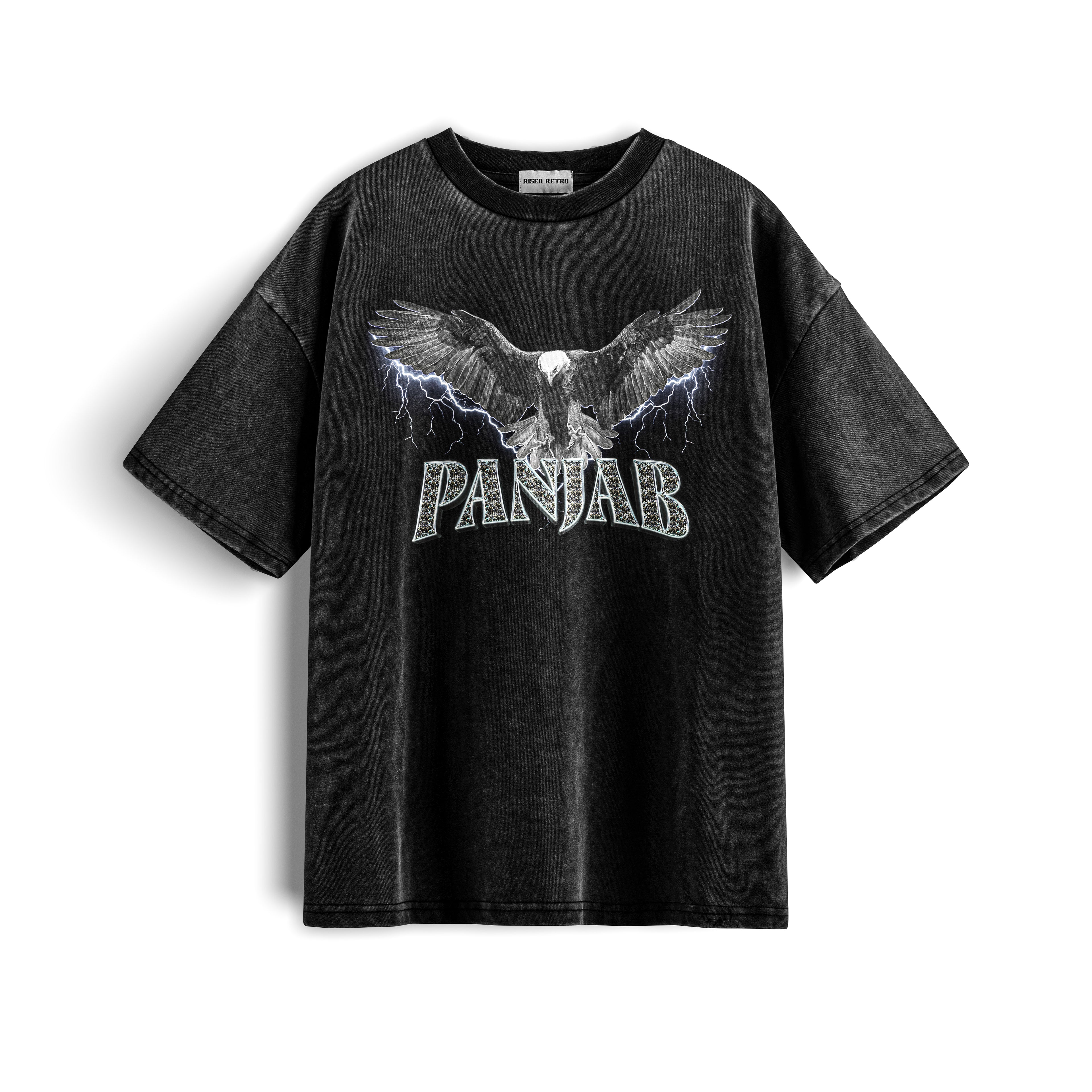 Panjab Acid Wash Oversized T-Shirt - risenretro