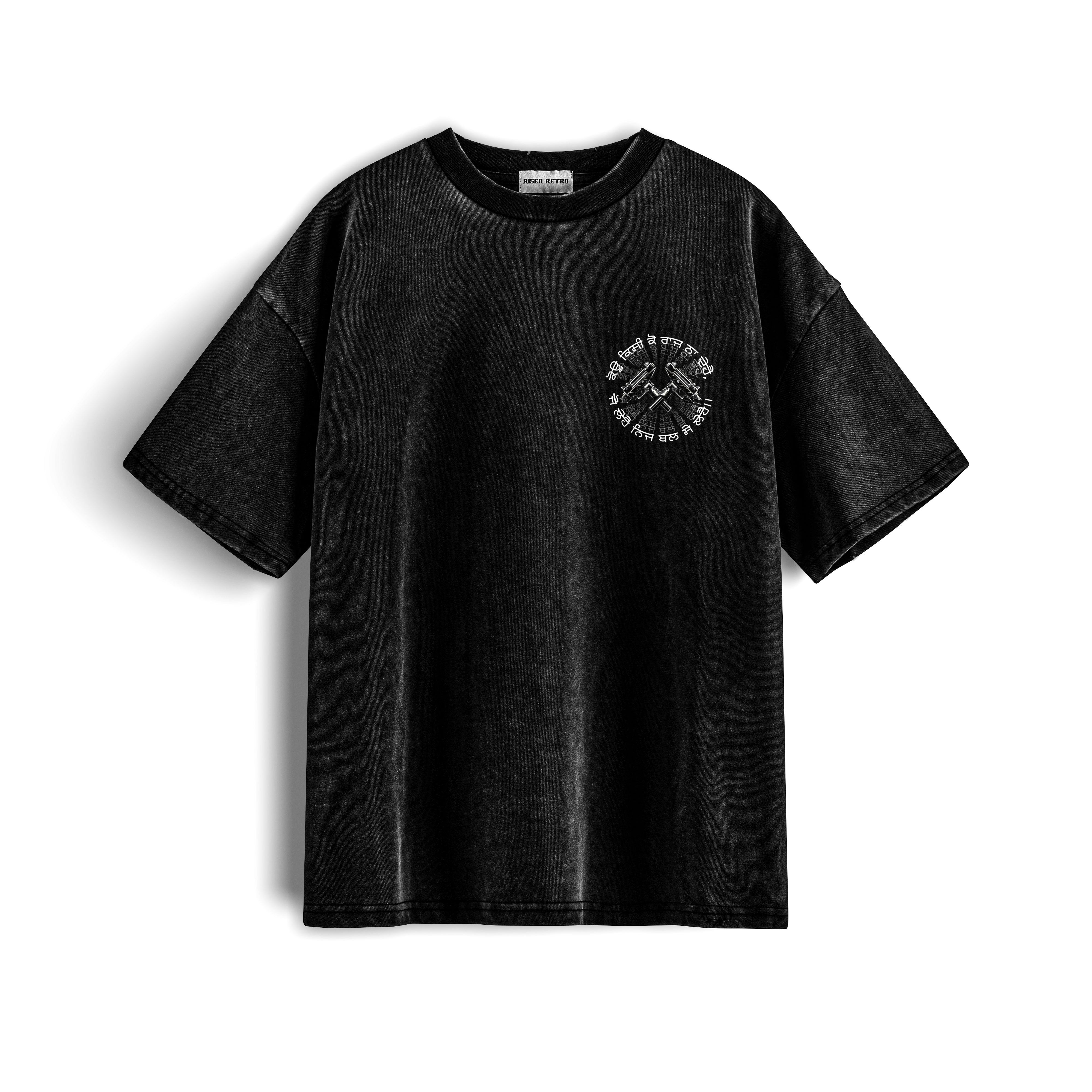 Force of Will Acid washed X RisenRetro French Terry 240 GSM T shirt - risenretro