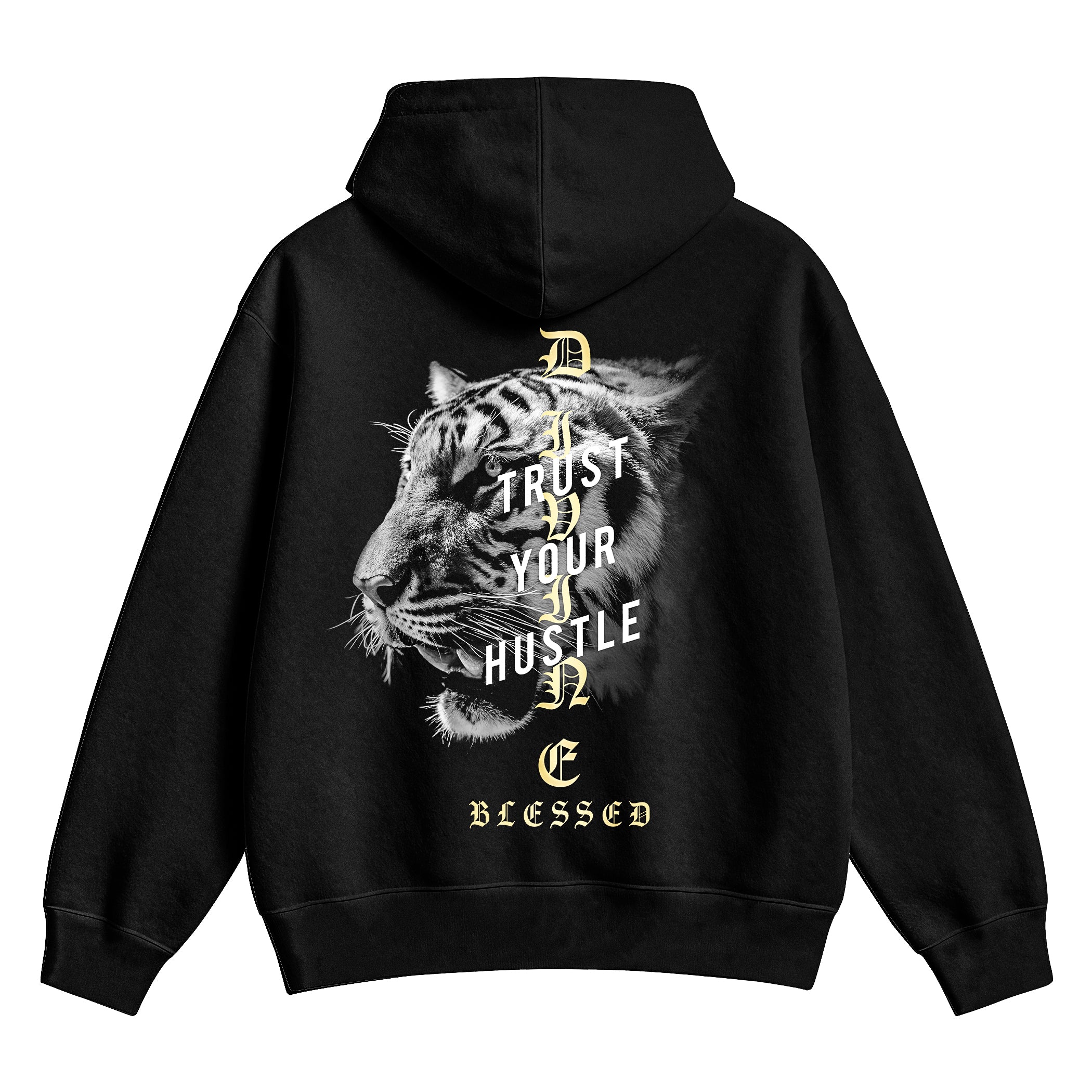 Trust Your Hustle Doberman Never Give Up X RisenRetro Oversized Heavy 350GSM Hoodie - risenretro