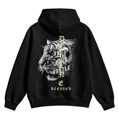Trust Your Hustle Doberman Never Give Up X RisenRetro Oversized Heavy 350GSM Hoodie - risenretro
